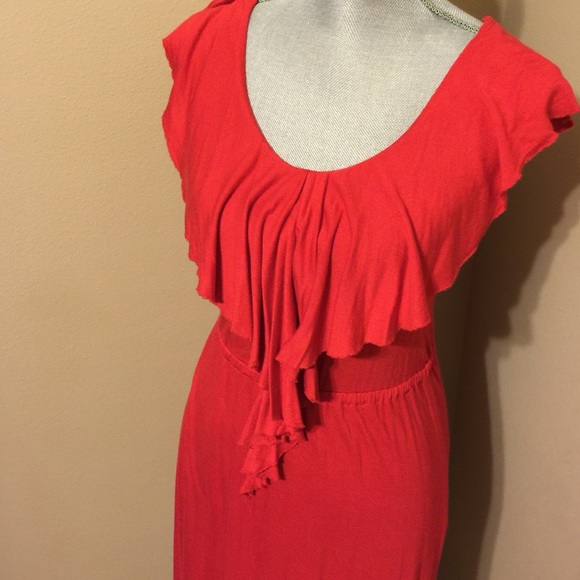 Red Ruffled Dress - Picture 2 of 2