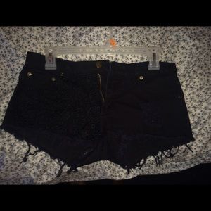 Black lace forever 21 shorts