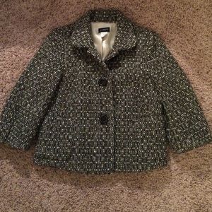 Tweed jacket, cropped sleeve