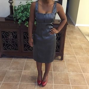 Silk Grey Evening Dress