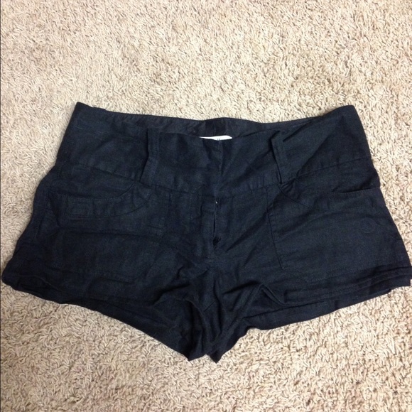 Black short shorts size 2.