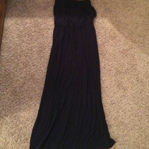 Navy cotton maxi dress