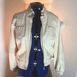 Pale pink faux leather jacket