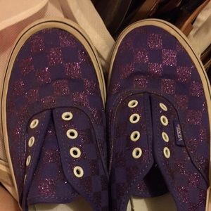 Purple glittery Vans
