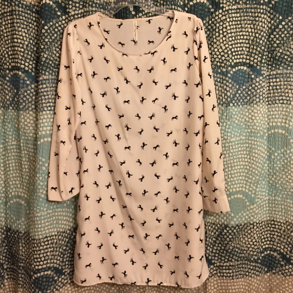 Boutique tunic with horses