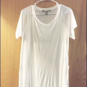 white tee long XS
