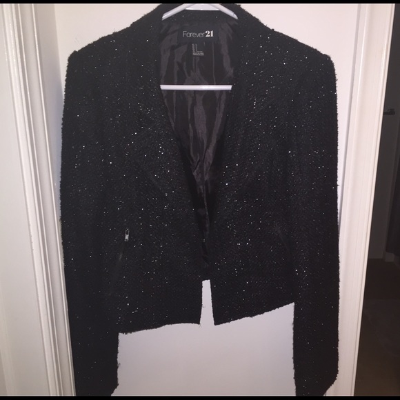 NWOT Black Sparkly Blazer, Large
