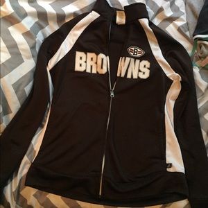Official NFL Team Shop Browns zip up jacket.