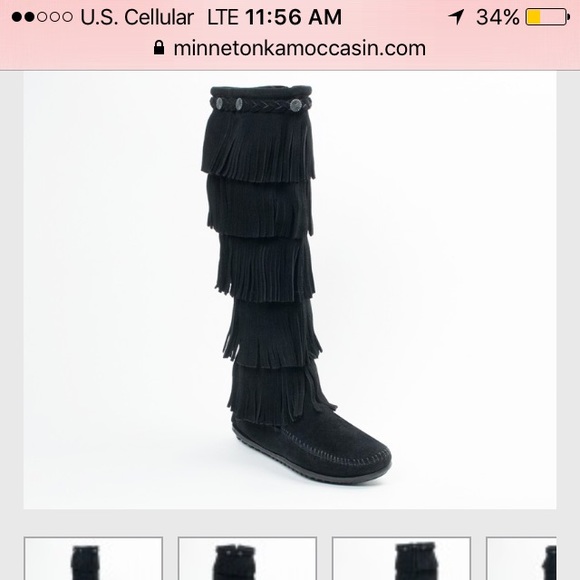 Size 7 Black Minnetonka Boots