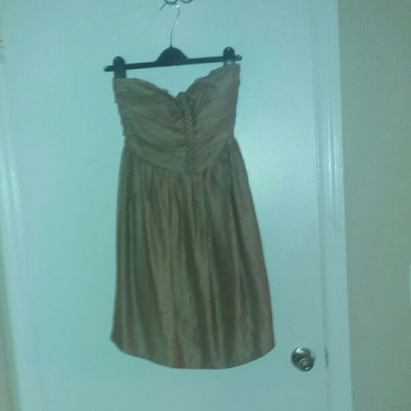 Gold mini dress