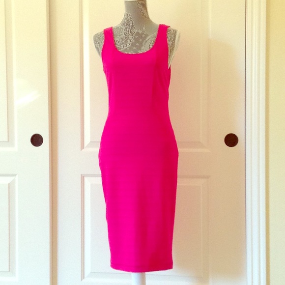 Hot pink stretchy Rachel Roy dress