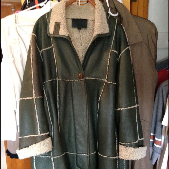 Very warm full length leather coat