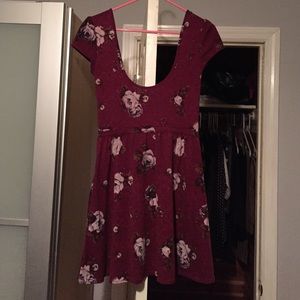 Kimchi Blue Maroon Floral Dress