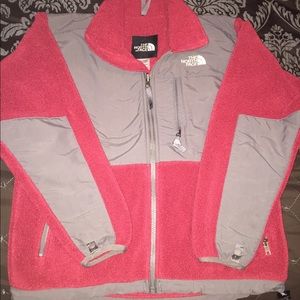 The NorthFace woman's small pink and grey