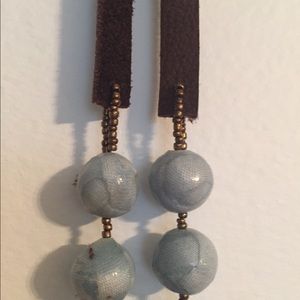 Lucky Brand Marble & Leather Necklace