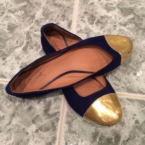 💙ROYAL BLUE/GOLD FLATS 💙