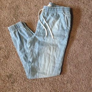Denim joggers