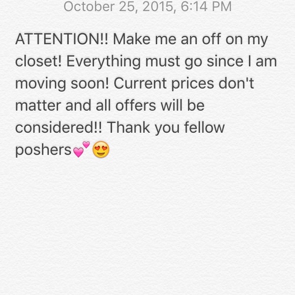 Attention fellow poshers!! Closet clean out!!