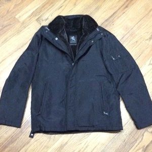 Express Men's Medium black 2 layered winter coat.