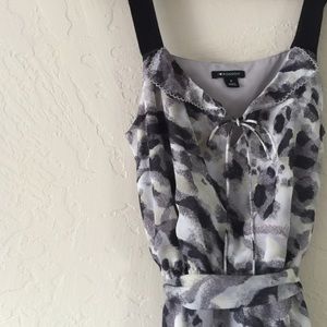 Multi color belted dress