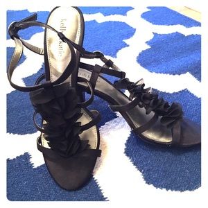Kelly & Katie Black Ruffle Heels
