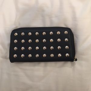 black gold studded wallet