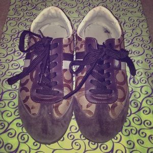 Tan and brown tennis shoes!