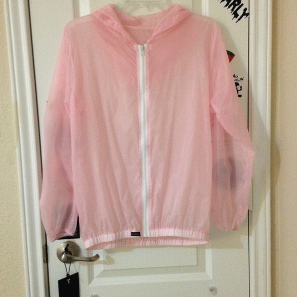 pink brandy melville windbreaker