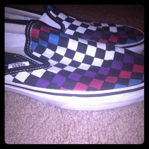 VANS checkered slip-ons