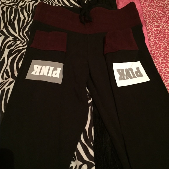 VS pink campus pants.