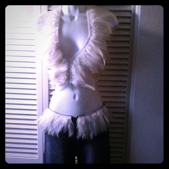 Feather pants set