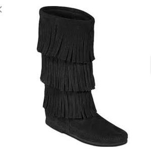 Frindge Suede Black boots