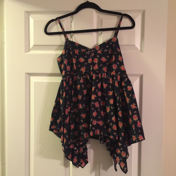 Floral baby doll cut tank