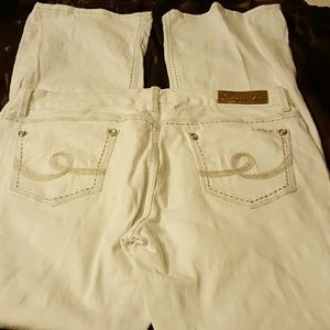 Seven 7 white boot cut jeans