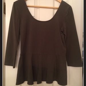 Olive Green Express Peplum