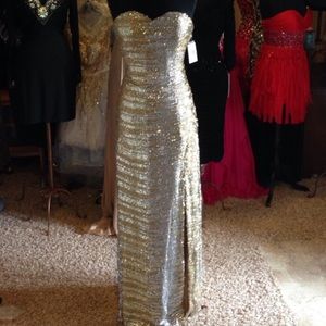 Gold and silver sequin Gown