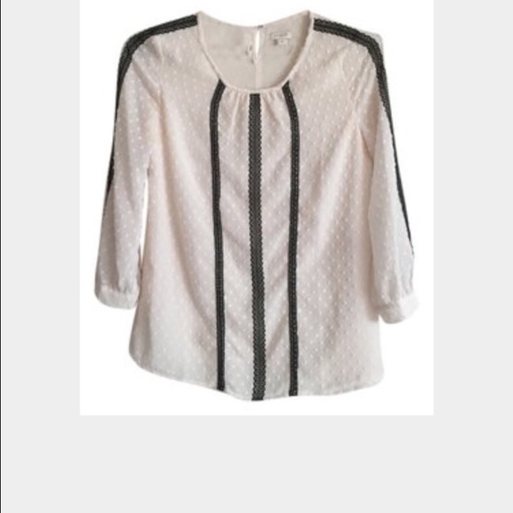 NWOT Jcrew blouse with lace-size 2