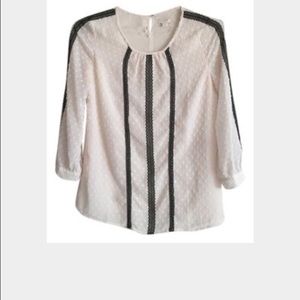 NWOT Jcrew blouse with lace-size 2