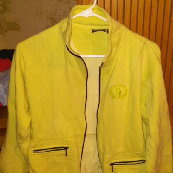 Lime green zip up jacket