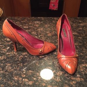 Brown Leather Louis Vuitton Pumps