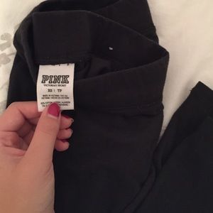 XS PINK LEGGINGS BLACK LIKE NEW