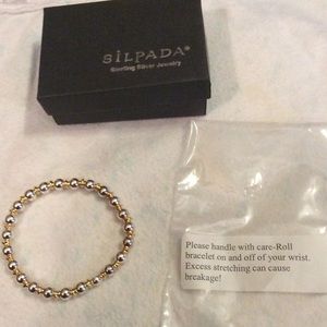 Silpada sterling silver and gold plate bracelet