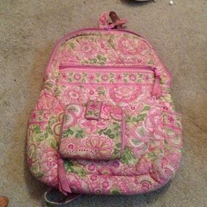 Vera Bradley back pack and wallet