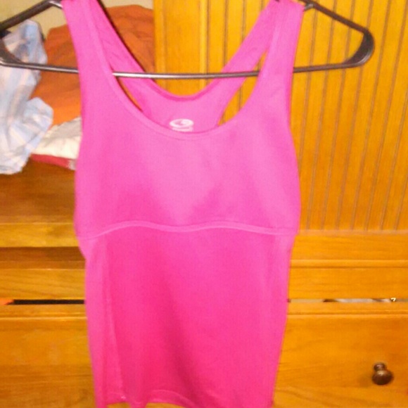 Pink champion work out shirt fitted