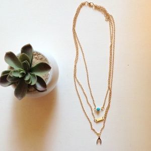 3 Layer Wishbone Necklace