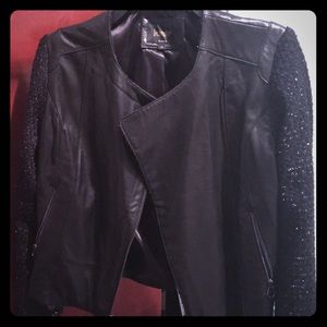 Laundry black leather jacket