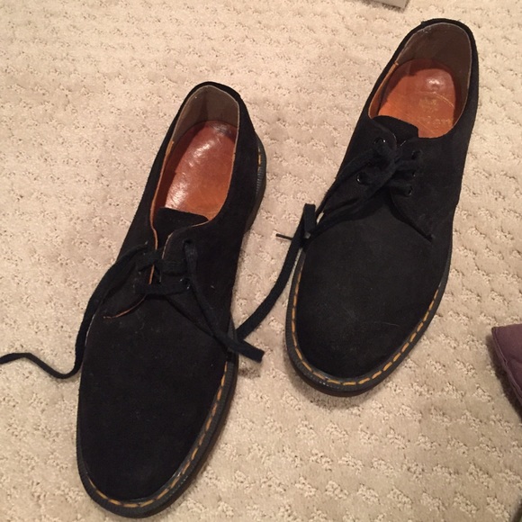 Dr. martens. Black suede oxfords Size 8.5-9.