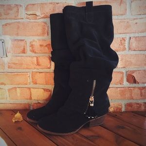 Array Black Tall Leather Boots