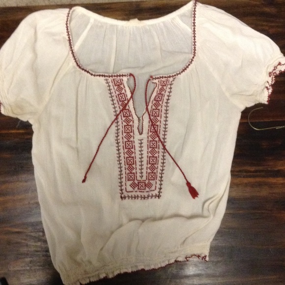 White peasant top