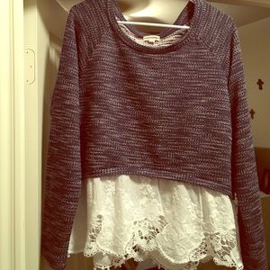 Comfy and cute navy and white Sweater shirt